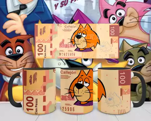vectores plantilas DON GATO,CARICATURA,BILLETE,